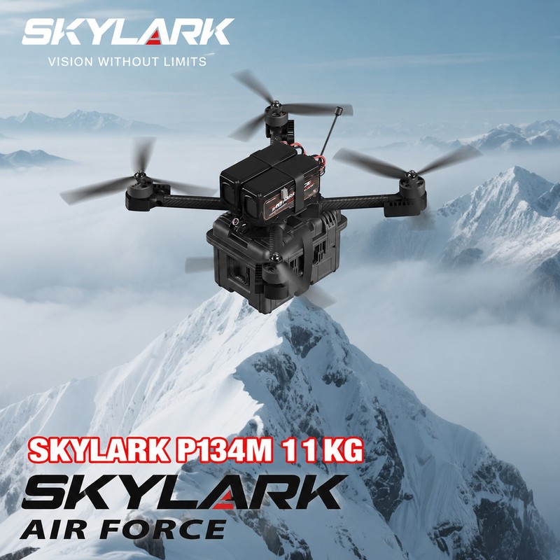 FPV P134M 11KG Heavy-Lift Long-Range FPV Drone 7KG Payload 130KMH ELRS 8S LiPo