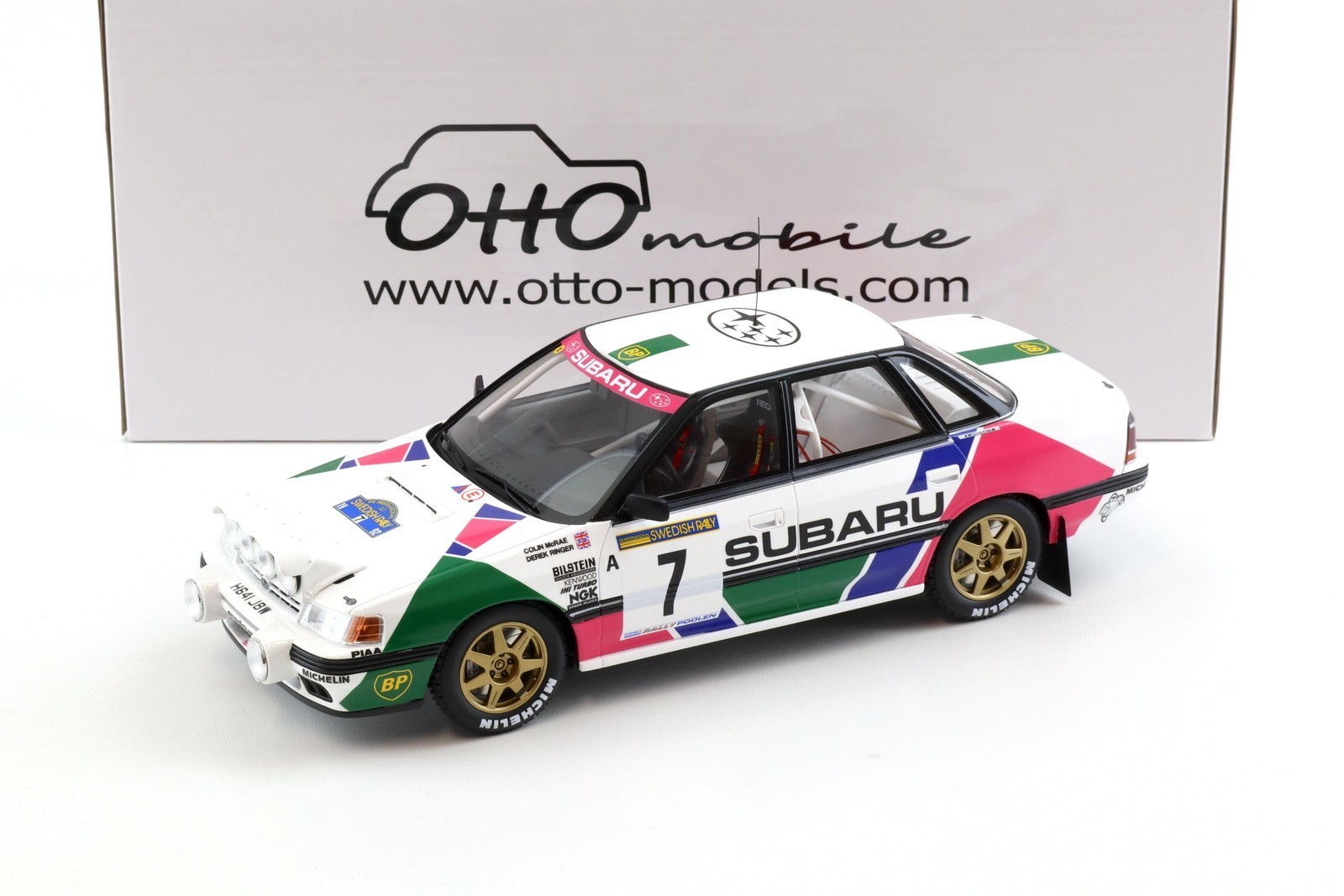Subaru Legacy RS Gr.A Ottomobile 1:18 miniature rallye de Suède 1992 par Colin McRae OT1158