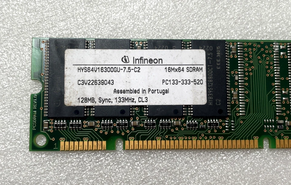 MEMORY HYS64V16300GU-7.5-C2 16MX64 SDRAM PC133-333-520 128MB, SYNC, 133MHz, CL3 - Image 2 of 4