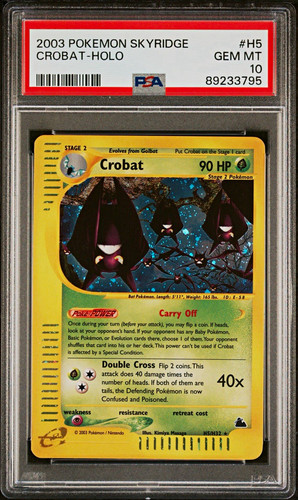 PSA 10 2003 Pokemon Skyridge Crobat H5/H32 Holo Rare English Card