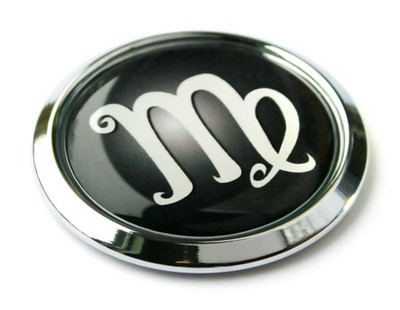 2'' zodiac virgo 3d chrome car emblem auto