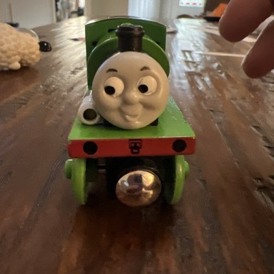 Thomas Wooden Railway TALKING PERCY Engine No. 6 -TESTED & WORKS! NEW BATTERIES