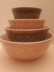 Vintage Pyrex Woodland Nesting Mixing Bowls 401 402 403 404~set Of 4