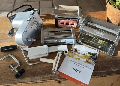 Electric Pasta Maker with Motor Automatic Pasta Machine Hand Crank Rollers