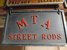 VTG 1961 MTA CAR CLUB PLAQUE Hot Rod ORIGINAL Street Rods Bumper Hanger