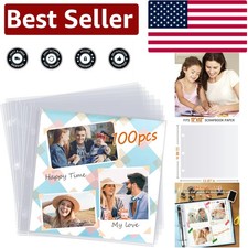 12x12 Heavyweight Scrapbook Protectors 100 Pcs - Durable  Crystal Clear
