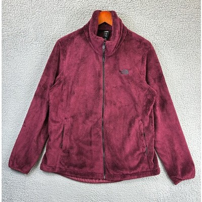 The North Face Osito Full Zip Fleece Jacket Womens XL Burgundy Plush Winter Warm
