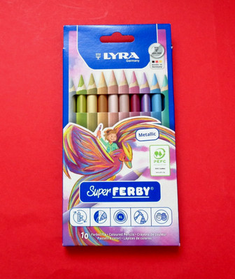 Lyra Buntstifte Farbstifte Super Ferby 10 Stück Super dicker Ø 6,3 Mine METALLIC