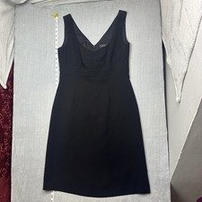 Tahari Arthur S Levine Women’s Size 6 Little Black Dress Sleeveless Sheath Lined