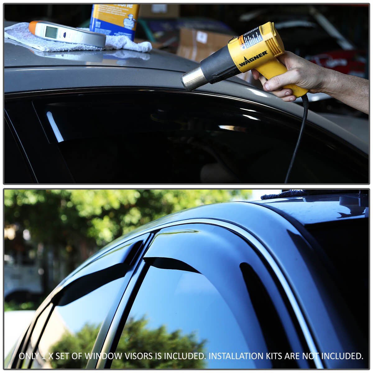 FOR 12-15 CIVIC COUPE 2D SMOKE TINT WINDOW VISOR SHADE/VENT WIND/RAIN DEFLECTOR