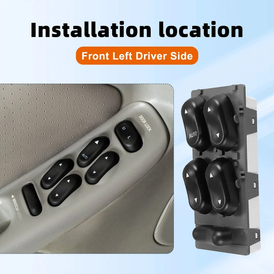 Interruptor maestro de ventana eléctrica izquierda para Ford 1995-2001 Crown Victoria Explorer Foto 4 de 4