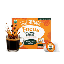 Four Sigmatic Mushroom Coffee K-Cups Organic Dark Roast Coffee with Lion S Man
