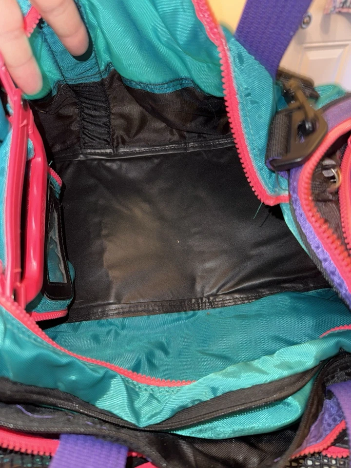 Vintage OGIO 40 cm Duffle Bag Neon Gym Golf Tennis Sport 80s 90s Retro Teal - Image 4 of 4