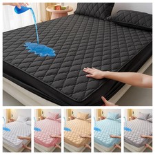 Wasserdichtes Spannbettlaken Baumwolle schwarz glatt dehnbar