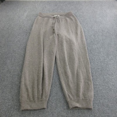 The Cashmere Project Sweatpants Womens M Gray 100% Cashmere Jogger Cuffed Lounge