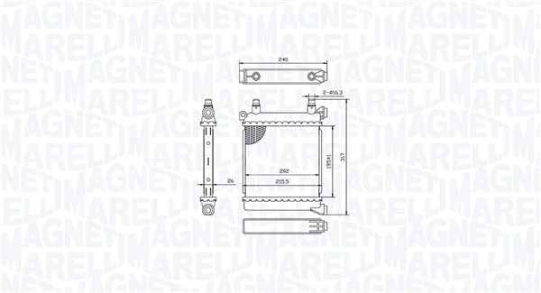 Magneti Marelli KüHler WasserküHler FüR BMW 1Er 118I 120I X1 Mini Mini-image