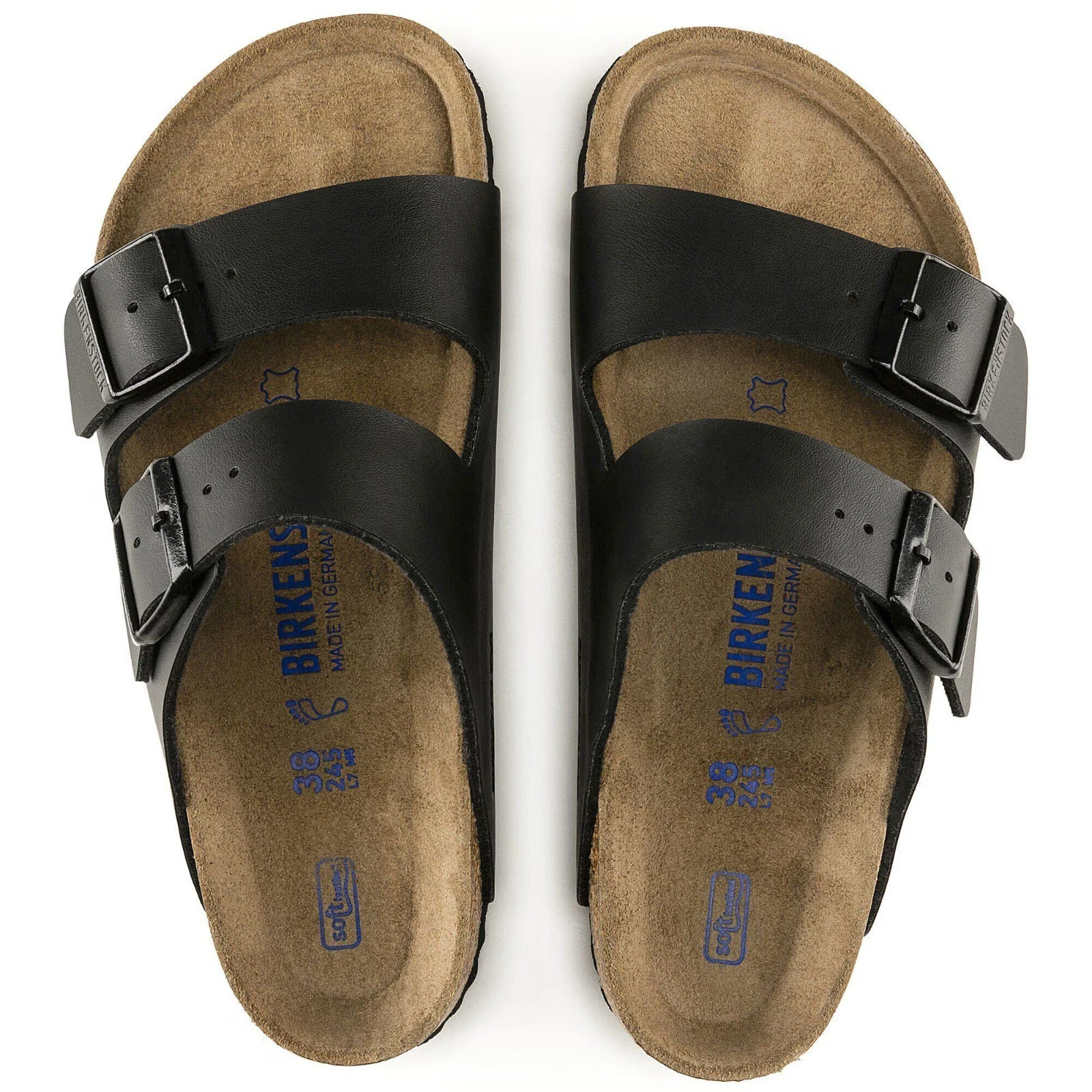 Birkenstock Arizona Soft Footbed Birko-Flor Sandals - Black