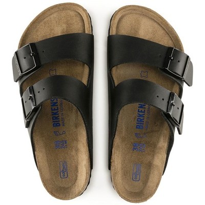 Birkenstock Arizona Soft Footbed Birko-Flor Sandals  - Black