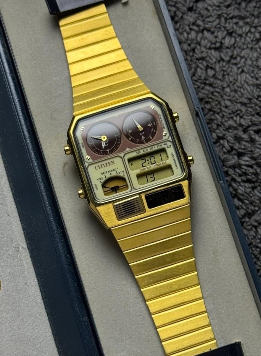 citizen ana digi temp watch 1980s Ref 8988-S073057 for sale online