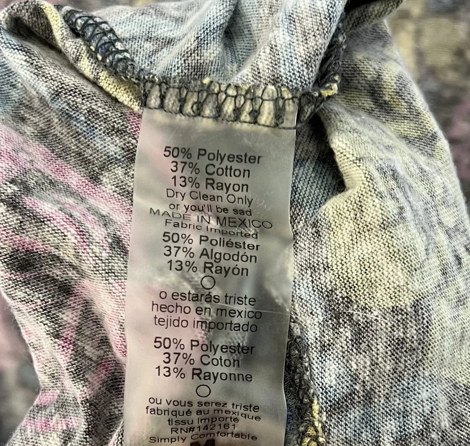 Cárdigan abierto Lularoe Lindsay Kimono para mujer talla M gris floral manga 3/4 Foto 4 de 4