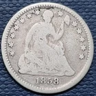 1858 O Seated Liberty Half Dime 5c Better Grade #93557