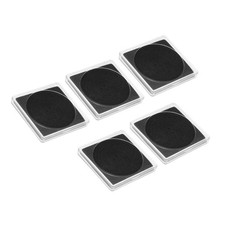 Coin Snap Holder Coin Case Storage Square Fit 18-38mm Coins, 5pcs Clear Black