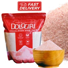 Best Dologiri Himalayan Pink Salt, Fine Salt - hand mined Grain, (5lb each)