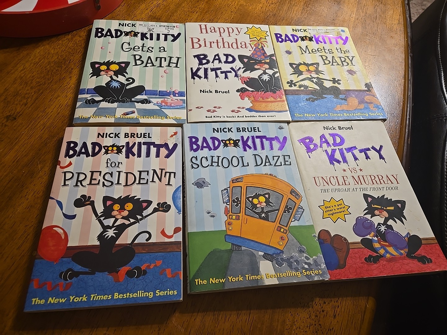 Lot of (6) Paperback Bad Kitty Books By Nick Bruel