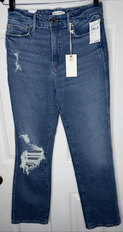 NWT Good American Good Curve High Waist Straight Leg Jeans Size 4/27 new w tags