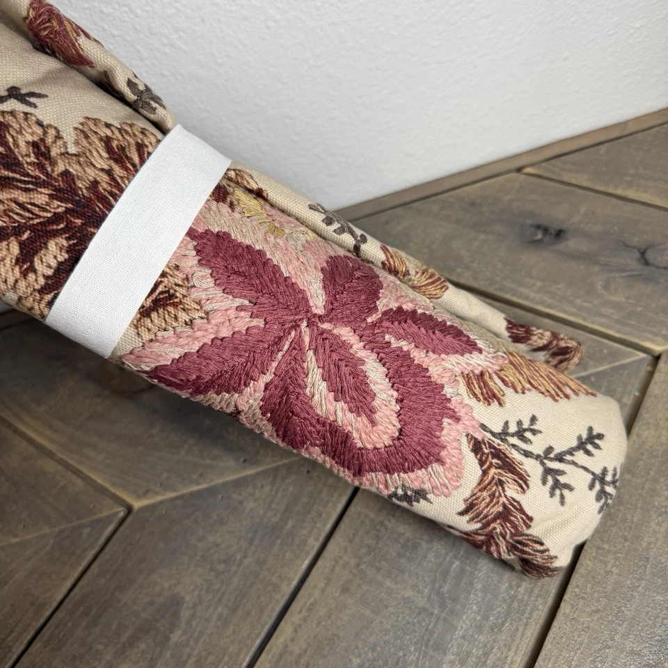 CORREDERO DE MESA DE ALGODÓN BORDADO EMRYS CERÁMICA GRANERO 18" X 108" ~ MULTI Foto 4 de 4