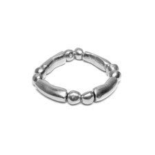 VestoPazzo bracciale elastico rondelle in alluminio