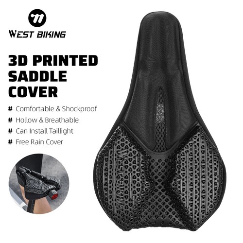 3D Printed Saddle Cover Hollow Breathable Comfort Soft Cushion Bike Seat Cover - Picture 23 of 29
