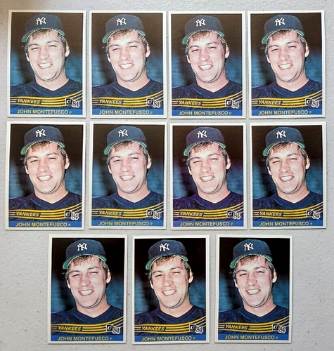 1984 Donruss Baseball Card Lot Of 11 John Montefusco #126 New York Yankees