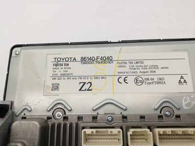 TOYOTA C-HR X1 Navigation Screen Display 86140-F4040 1.8 24399339