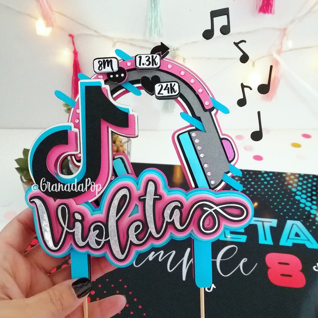 Tik Tok Personalised Cake Topper eBay