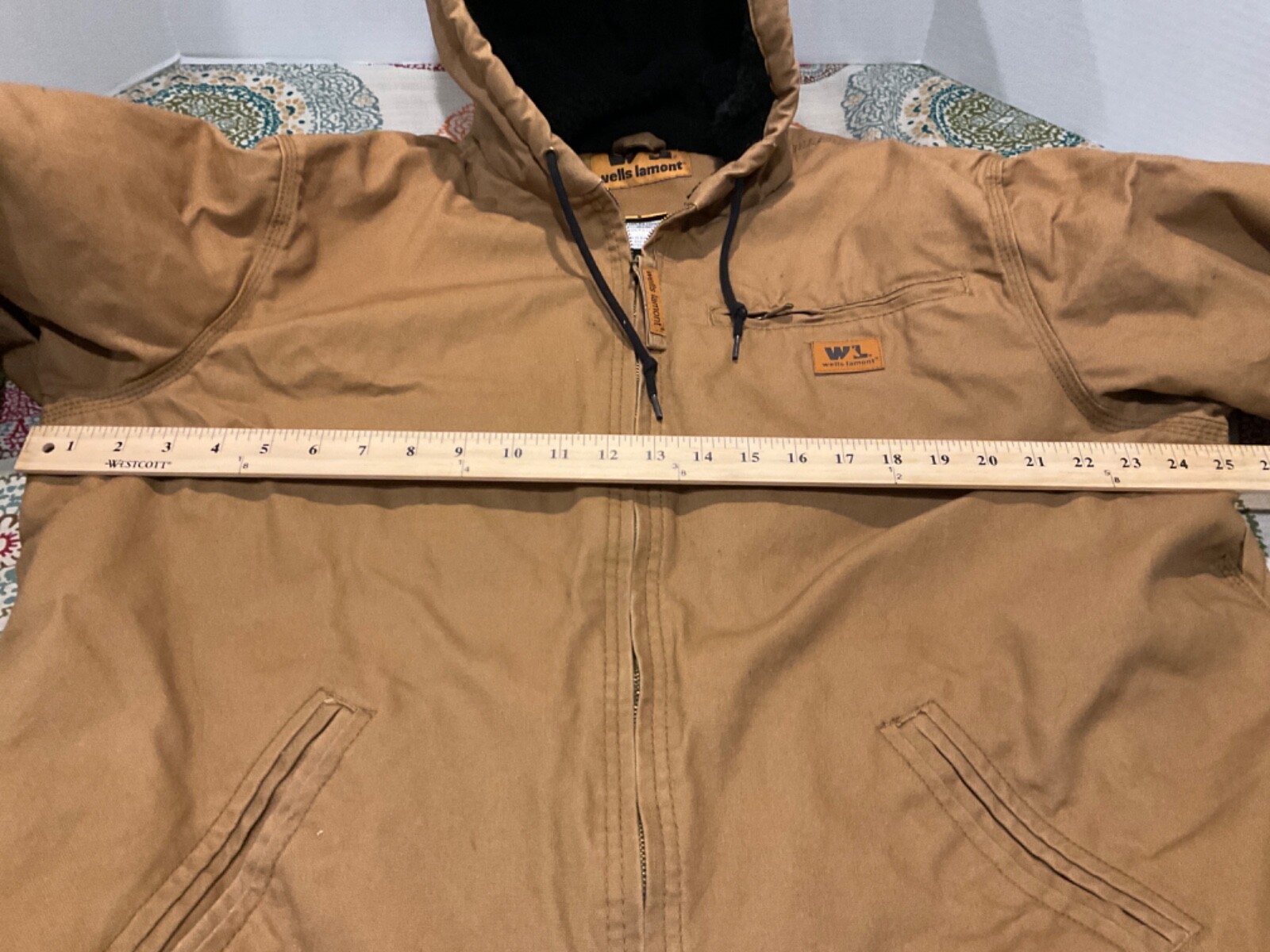 Wells Lamont Men's Large Jacket Insulated Lined Full Zip Hooded WINTER