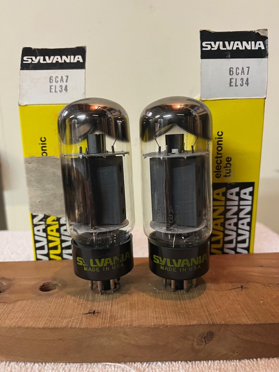 Sylvania NOS/NIB EL34 6CA7 vacuum tubes matched & guaranteed real