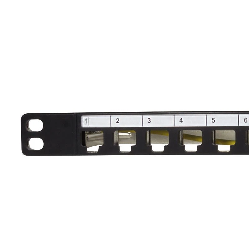 19" Patchpanel 24 Port Keystone Module Panel 0,5HE schwarz Patchfeld - Bild 4 von 4