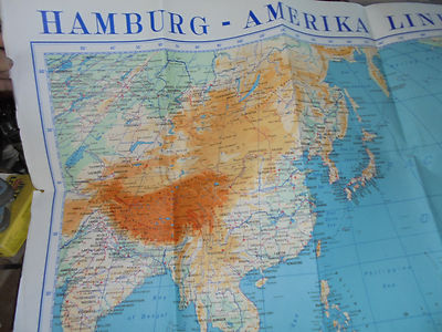 13164 Hamburg Amerika Linie HAPAG Karte Asien Australien Ravenstein GmbH Frankf