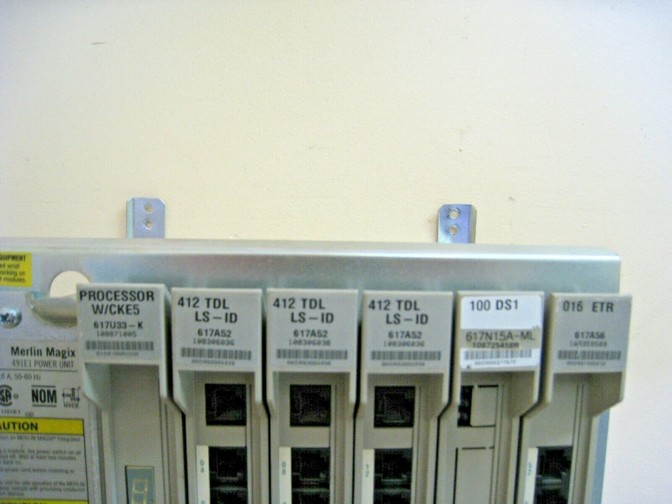 Lucent Avaya Merlin Magix Expansion Cabinet Carrier 491E1 W/ 6 Cards & Cover - Image 3 of 4