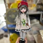 1/6 Girl BJD Doll Eyes Face Makeup Wig Full Set Outfits Jointed Toys Lovely Gift