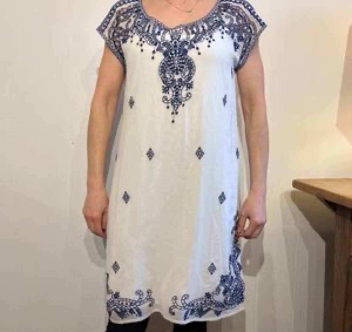 club monaco embroidered dress Club Monaco Dresses Uk Women S Oxford Blue Trapeze Shirt Dress CLUB MONACO  US