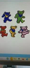 Set of 5 Grateful Dead Dancing Bears  1.75 Inch MINI Iron On Patches