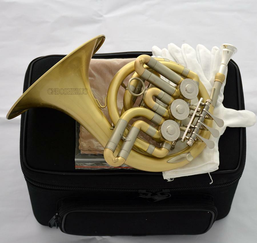 Matt brass NEW Piccolo MiNi French Horns Pocket Bb keys With Cas