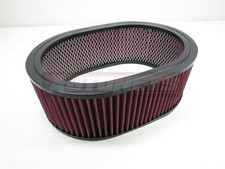 12x4 Oval Washable Reusable Air Cleaner Element Filter Chevy Ford Sbc Bbc 350