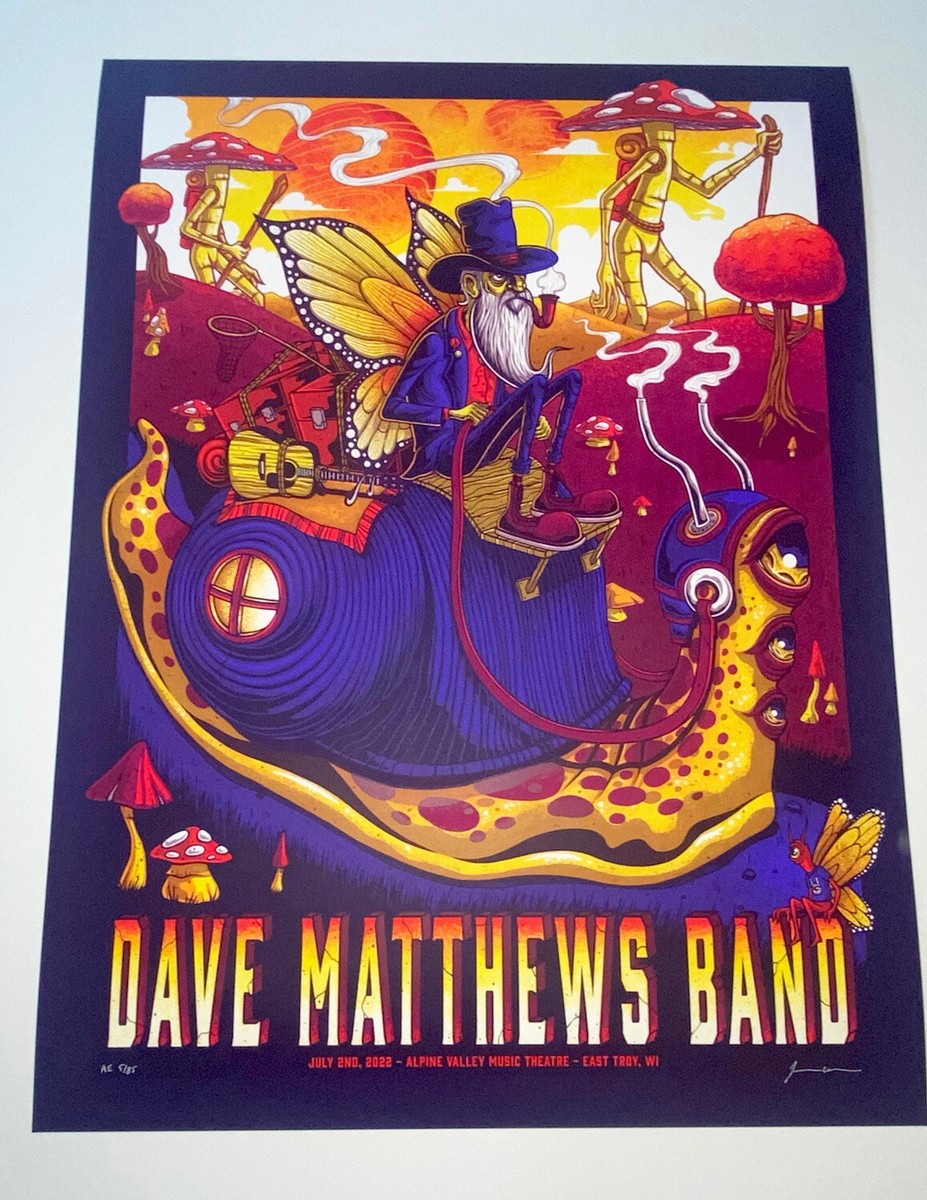 Dave Matthews Band Alpine Valley Poster 2022 Official S/N X/85