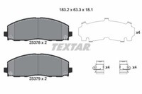 Textar 2537801 Textar Bremsbelagsatz, Scheibenbremse FüR Chrysler