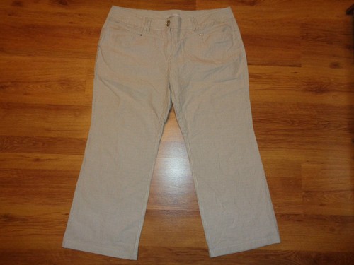 FIORELLA RUBINO Cotone/Lino Gessato Taglie Forti Pantaloni corti straight -  20-UK | eBay