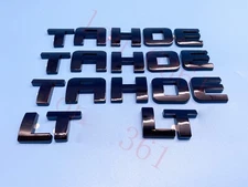Gloss Black Overlay EMBLEM Fit TAHOE Nameplate Letter for GM 07-20 TAHOE LT