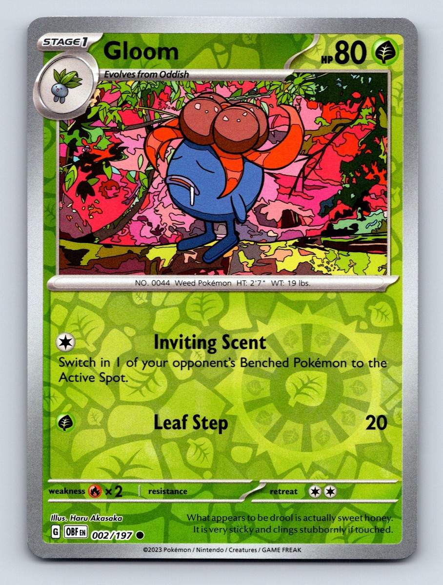 Stage 1 Gloom HP 80 Inviting Scent Leaf Step Rarity Green